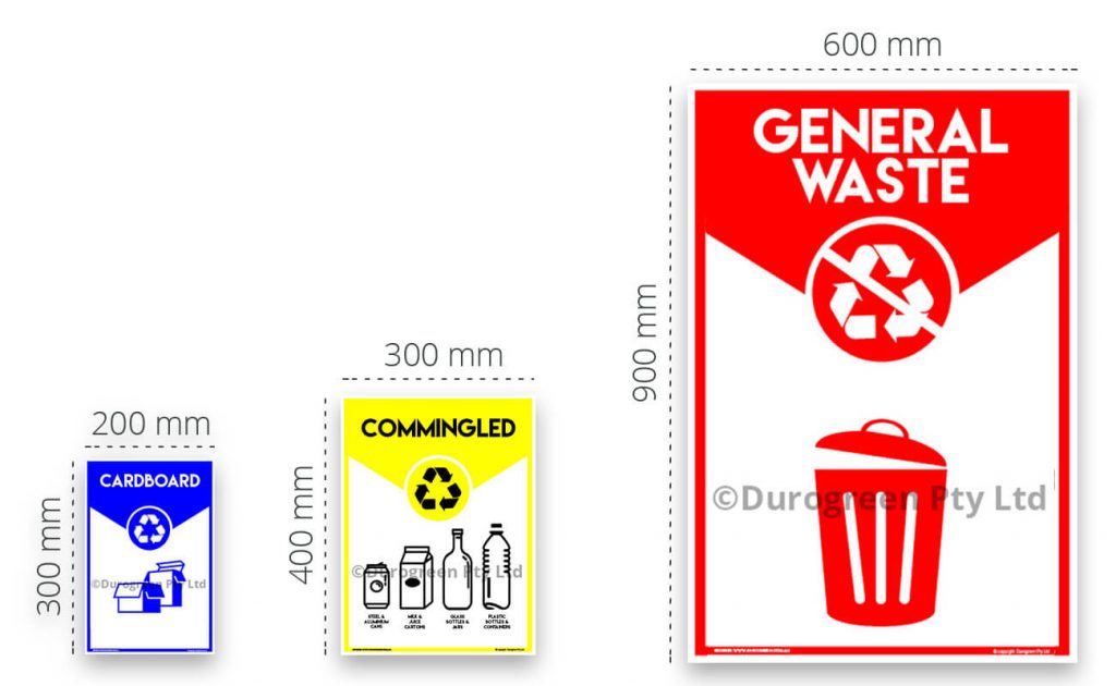 Recycling Signage Size